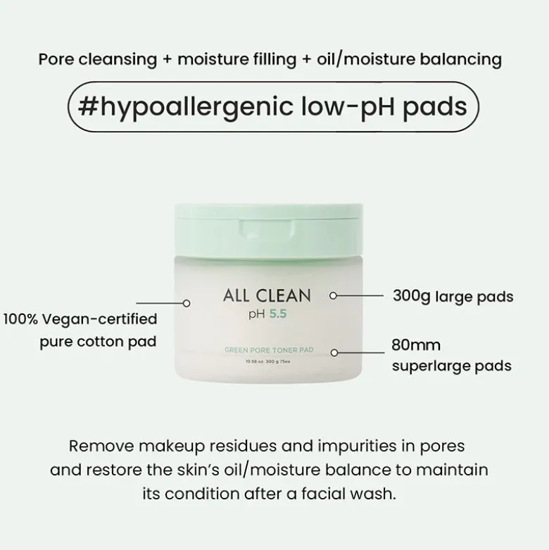 All Clean Green Pore Toner Pad