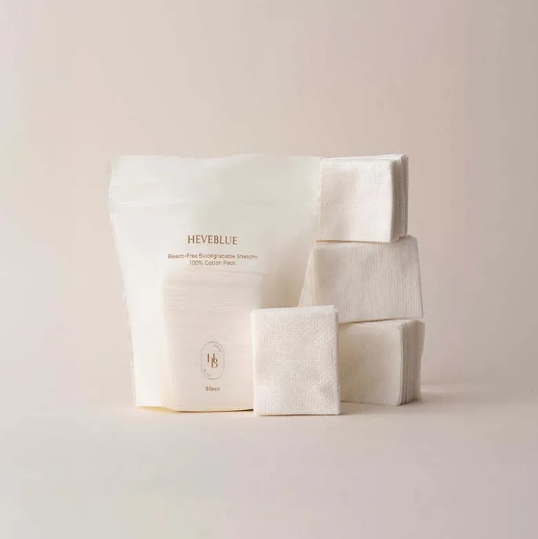 Bleach-Free Biodegradable Stretchy 100% Cotton Pads