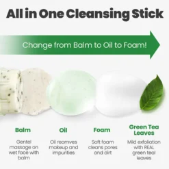 Dermalogy Real Fresh Cleansing Stick Green Tea
