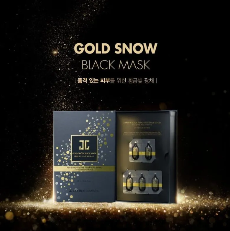 Gold Snow Black Mask