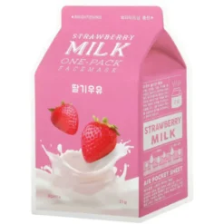 Milk One-Pack Facemask #Strawberry Milk