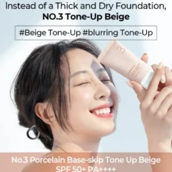 No.3 Porcelain Base-skip Tone Up Beige SPF50+