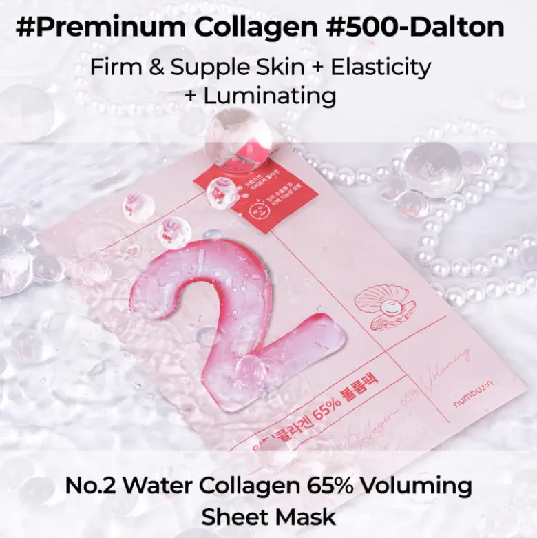 No.2 Water Collagen 65% Voluming Sheet Mask