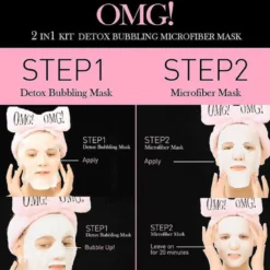OMG! 2 in 1 KIT Detox Bubbling Microfiber Mask