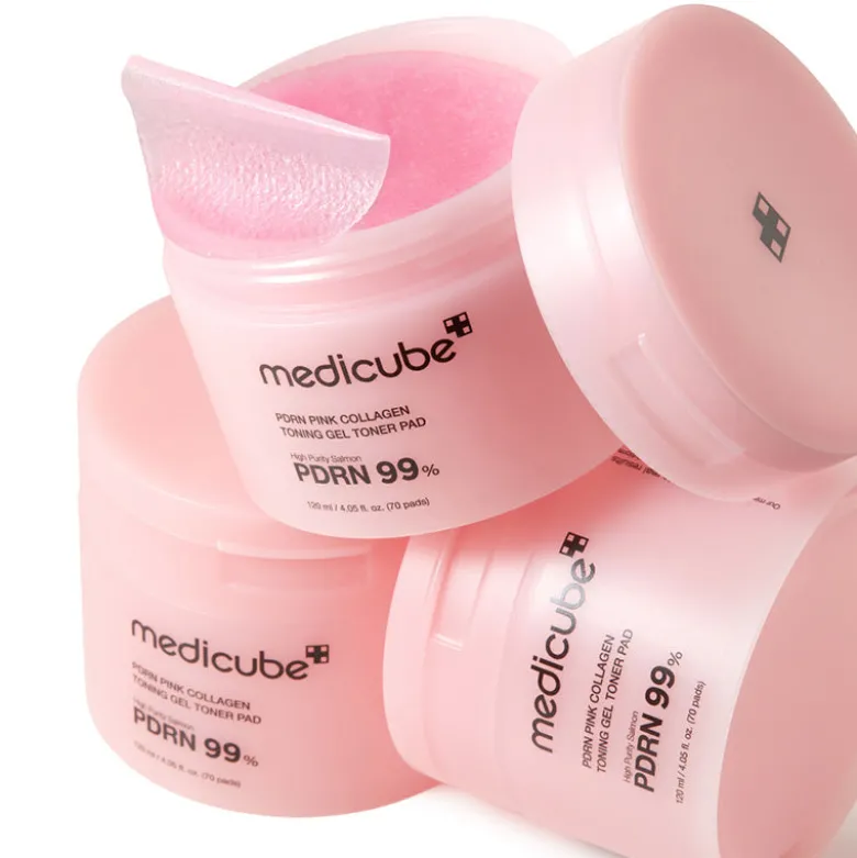 PDRN Pink Collagen Toning Gel Toner Pad