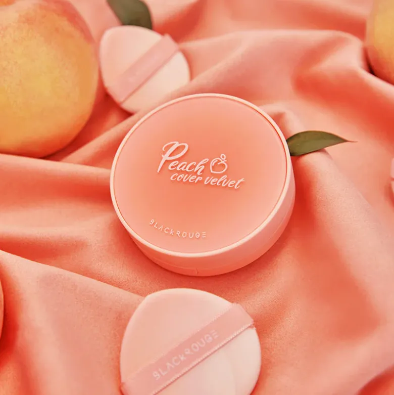 Peach Cover Velvet Cushion