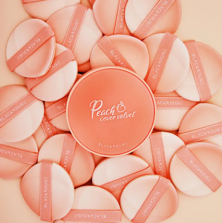 Peach Cover Velvet Cushion