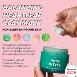 Yoga Kitten Balancing Heartleaf Clay Mask